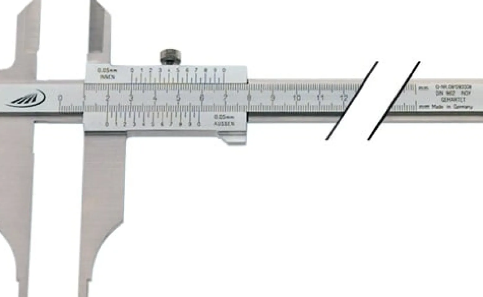 HELIOS PREISSER Werkstattmessschieber DIN 862 300mm m.Spitzen parallaxfrei - 230503