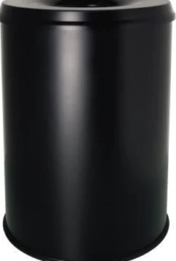 helit Papierkorb H2515495 15l rund Metall schwarz