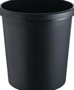 helit Papierkorb 18 l H331xØ315 mm mit Griffrand schwarz - H6123895