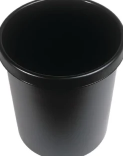 helit Papierkorb 18 l H331xØ315 mm mit Griffrand schwarz - H6123895