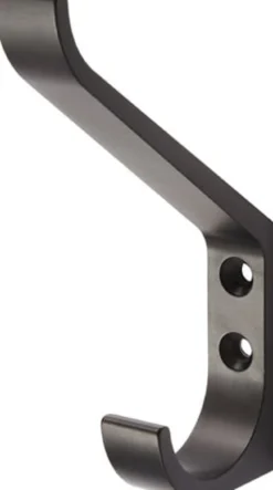 hermeta Huthaken 0148 einfach 86,5 mm Aluminium schwarz eloxiert 135 mm - 0148-18E