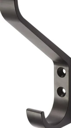 hermeta Huthaken 0148 einfach 86,5 mm Aluminium schwarz eloxiert 135 mm - 0148-18E