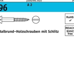 Holzschraube DIN 96 Halbrundkopf Schlitz 2,5x 25 A 2 200 Stück
