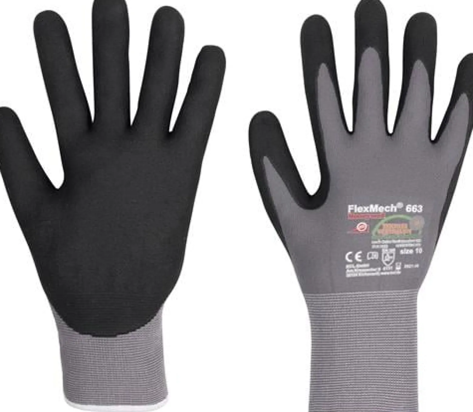 Honeywell Handschuhe FlexMech 663 grau / schwarz Gr. 11 - 663/11