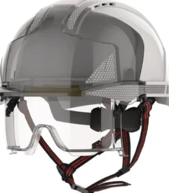 Industriekletterhelm EVO® VISTAlens® Dualswitch™ weiß/rauch ABS