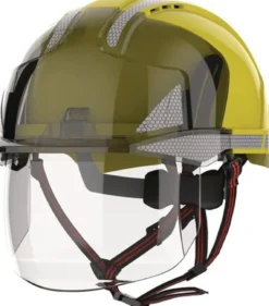 Industriekletterhelm EVO® VISTAshield® Dualswitch™ gelb/rauch ABS