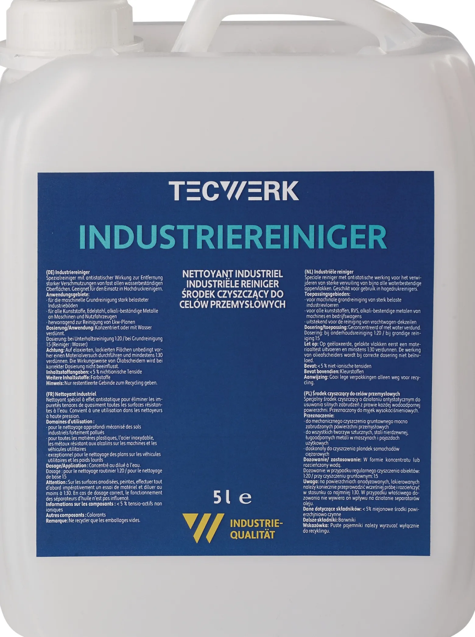 Industriereiniger 5l Konzentrat Kanister TECWERK