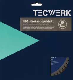 Kappkreissägeblatt AD 260mm Z.80 HLTCG Schnitt-B.2,8mm TECWERK