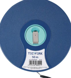 Kapselbandmaß L.50m Bandbr.13mm 2 mm/cm EG II ABS Nylon-Fiber TECWERK