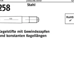 Kegelstift DIN 258 m.Gewindezapfen 16 x 100 Stahl DIN 258 10 Stück