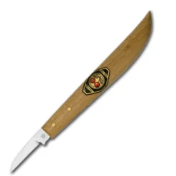 Kirschen Nr. 3358 Kerbschnitzmesser mit rundem Rücken und gerader Schneide, mit Weißbuchenheft - 3358000