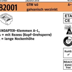 Klemmen R 82001 GTW 40 LM 10/7,0 galv.verz. 1 Stück LINDAPTER