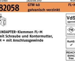 Klemme R 82058 GTW 40 FL 4 M10 galv.verz. 1 Stück LINDAPTER