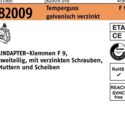 Klemme R 82009 GTW 40 F 9 M12/26 - 60 Temperguss galv.verz. 1St. LINDAPTER