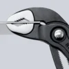 Knipex Cobra® mit Befestigungsöse grau atramentiert, mit Mehrkomponenten-Hüllen, mit integrierter Befestigungsöse zum Anbringen einer Absturzsicherung 250 mm - 8702250TBK