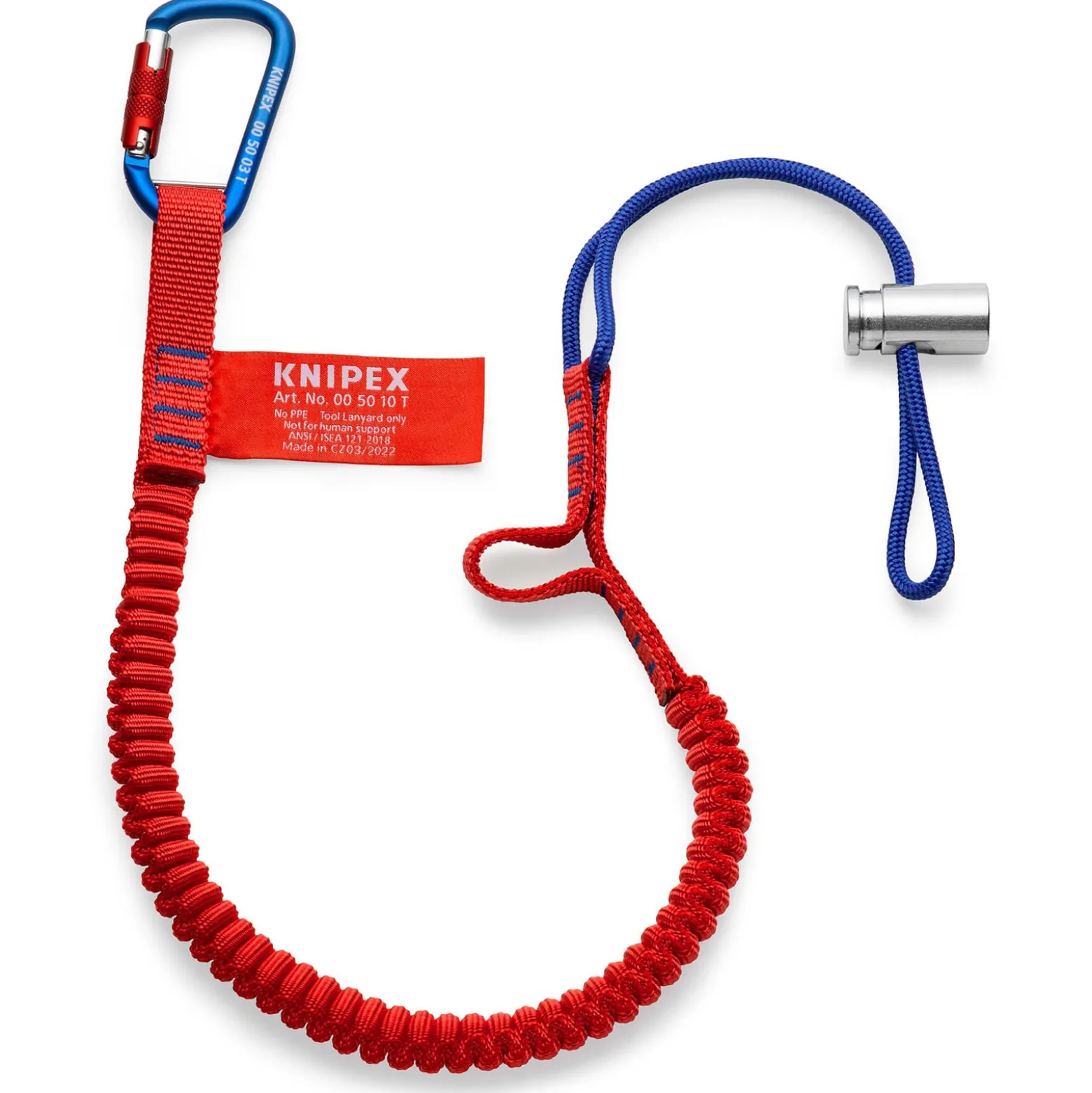Knipex Fangleine 6kg + Materialkarabiner - 005012TBK