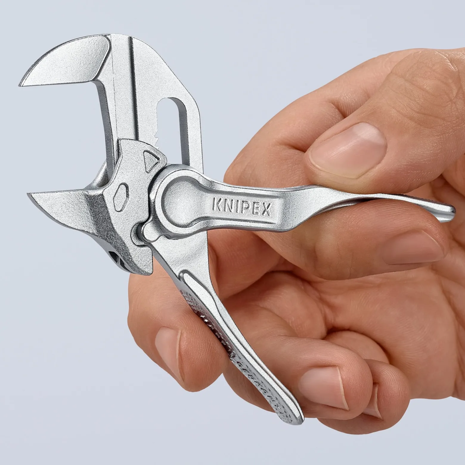 Knipex Zangenschlüssel XS verchromt, aufgeprägte, raue Oberfläche 100 mm - 8604100BK