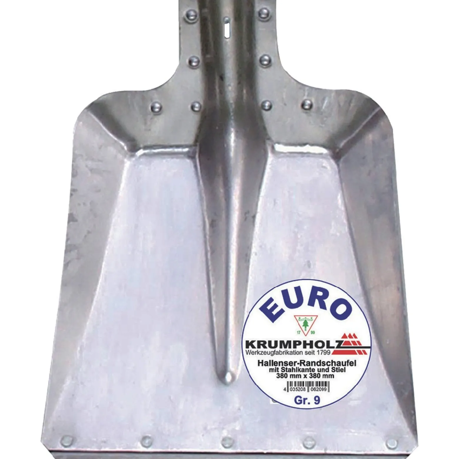 KRUMPHOLZ Hallenser Randschaufel FAVORIT Größe 7 340 x 325 mm Aluminiumblech - 6202