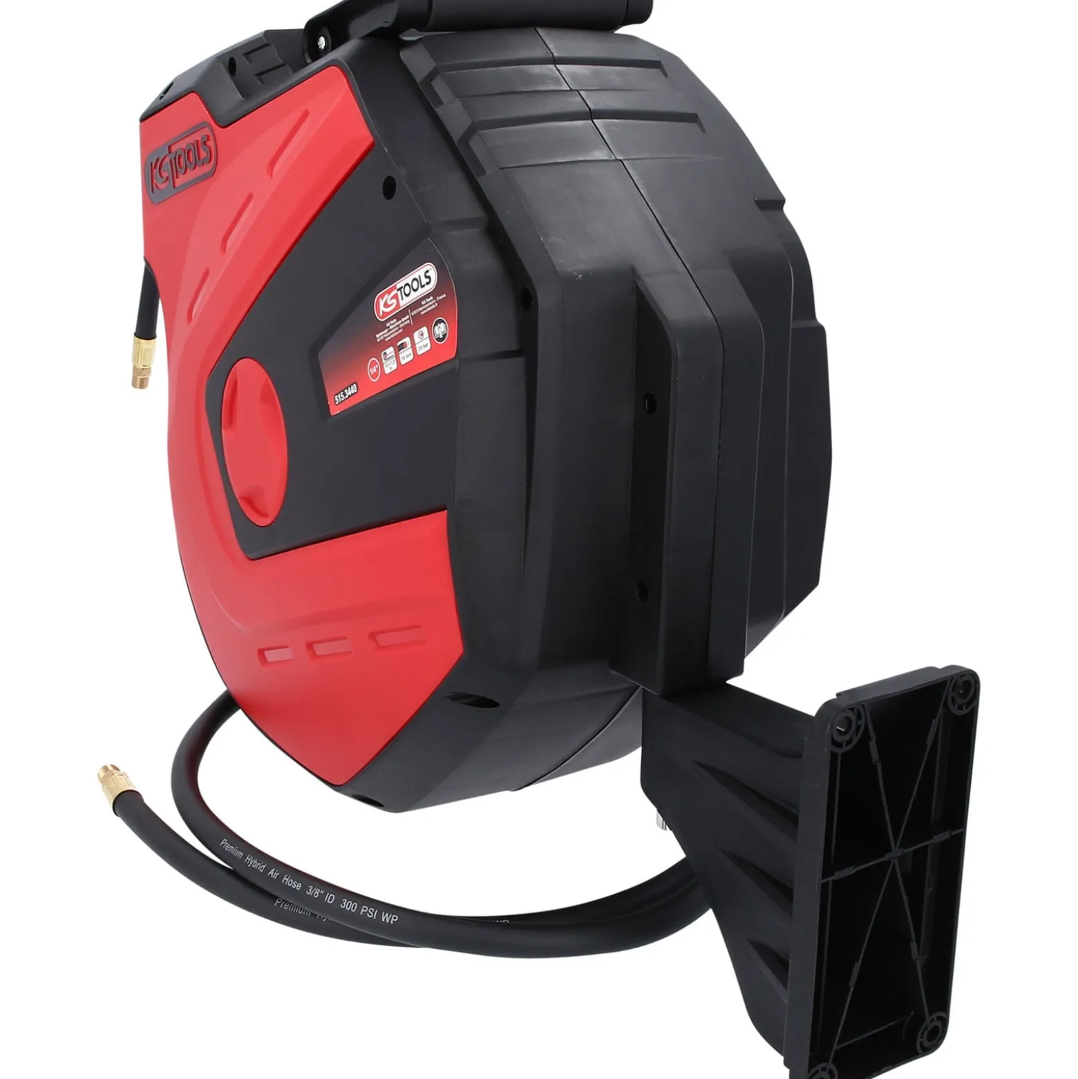 KS TOOLS Automatischer Druckluftschlauch-Aufroller Ø 10 mm x 15 m - 515.3440