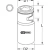 KS TOOLS 1/4" Bit-Adapter-Stecknuss mit Spannring - 911.4327