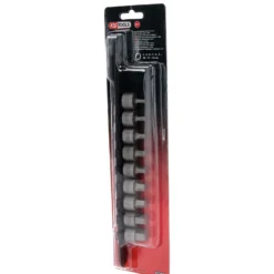 KS TOOLS 3/8" Bit-Stecknuss-Satz Innensechskant kurz 9tlg. 4-14 mm - 917.4000
