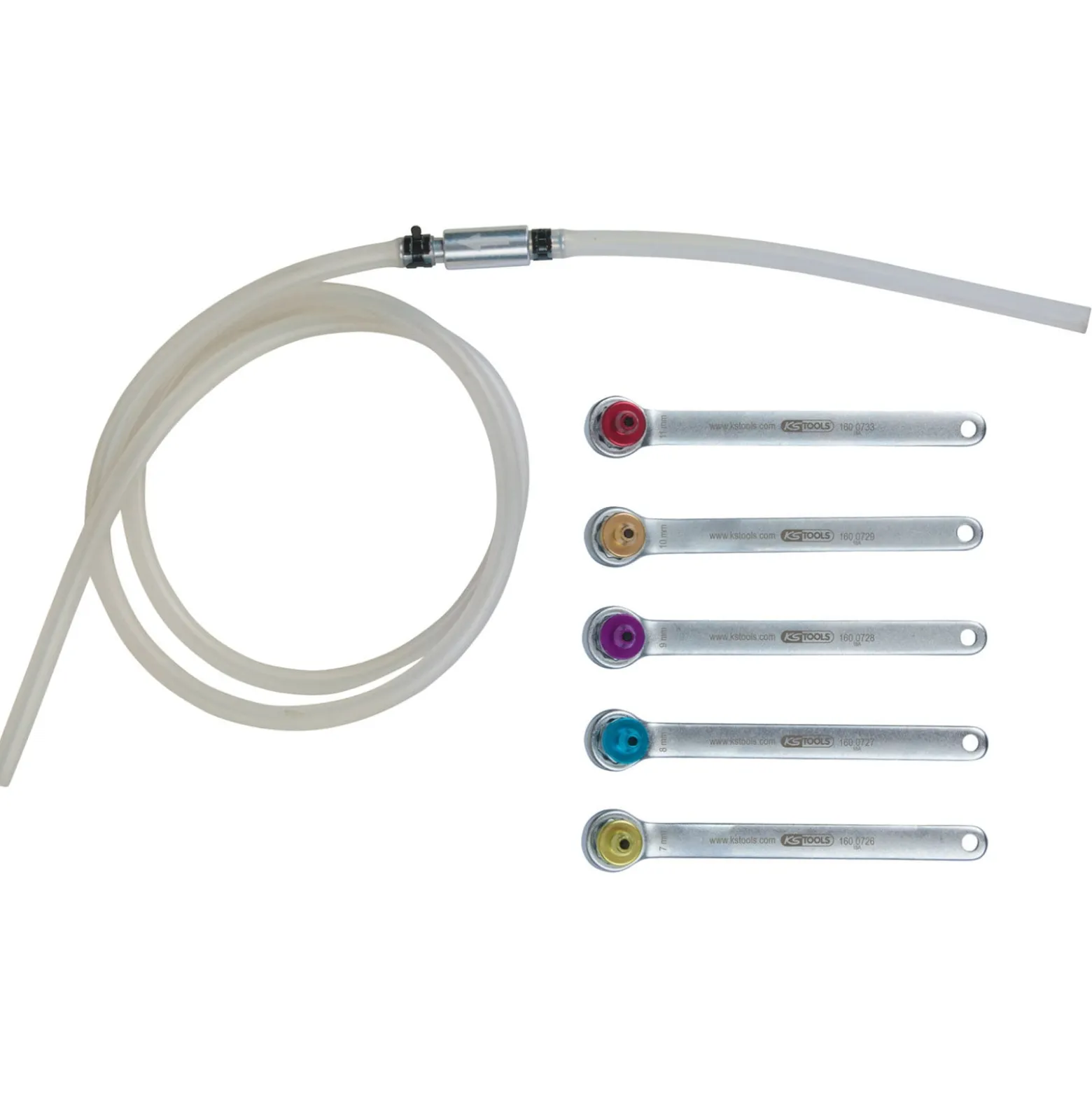 KS TOOLS Bremsen-Entlüftungsschlüssel-Satz 6tlg. - 160.0725