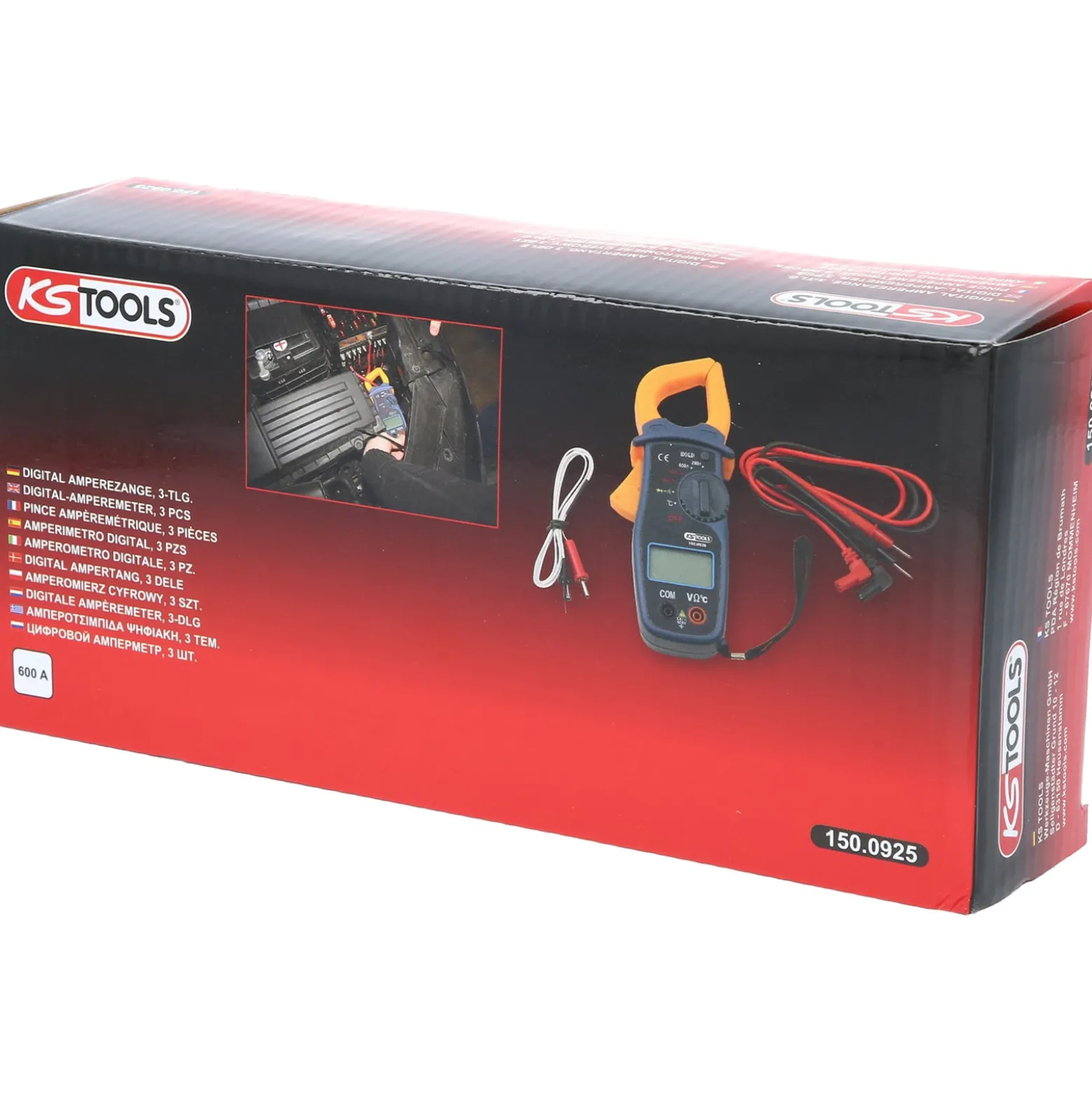 KS TOOLS Digital Amperezangen-Satz 600A 3tlg. - 150.0925