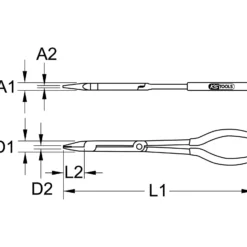 KS TOOLS Doppelgelenk-Seitenschneider XL 290 mm - 500.7201