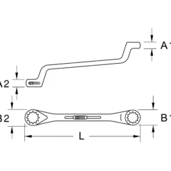 KS TOOLS Doppel-Ringschlüssel gekröpft 21 x 23 mm - 517.0815