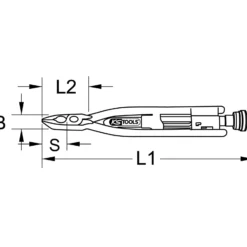 KS TOOLS Drahtwirbelzange 215 mm - 116.1301