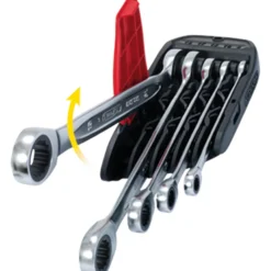 KS TOOLS DUO GEARplus Ratschenringmaulschlüssel-Satz mit Maul-Ratschenfunktion 5tlg. - 503.5205