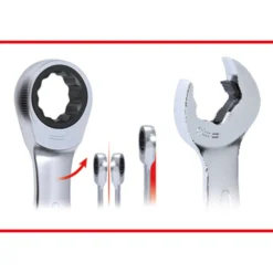 KS TOOLS DUO GEARplus Ratschenringmaulschlüssel-Satz mit Maul-Ratschenfunktion 5tlg. - 503.5205