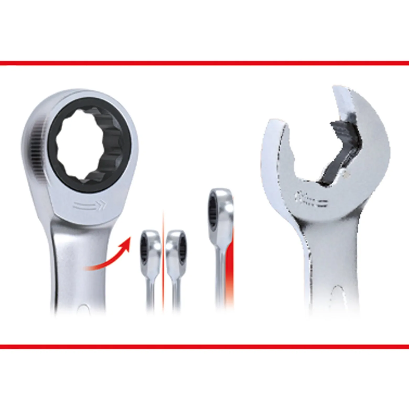 KS TOOLS DUO GEARplus Ratschenringmaulschlüssel-Satz mit Maul-Ratschenfunktion 5tlg. - 503.5205