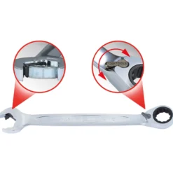 KS TOOLS DUO GEARplus Ringmaulschlüssel Maul-Ratschenfunktion 21 mm umschaltbar - 503.5921