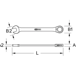 KS TOOLS DUO GEARplus Ringmaulschlüssel Maul-Ratschenfunktion 17 mm - 503.5217