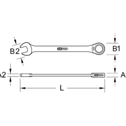 KS TOOLS DUO GEARplus Ringmaulschlüssel Maul-Ratschenfunktion 10 mm - 503.5210