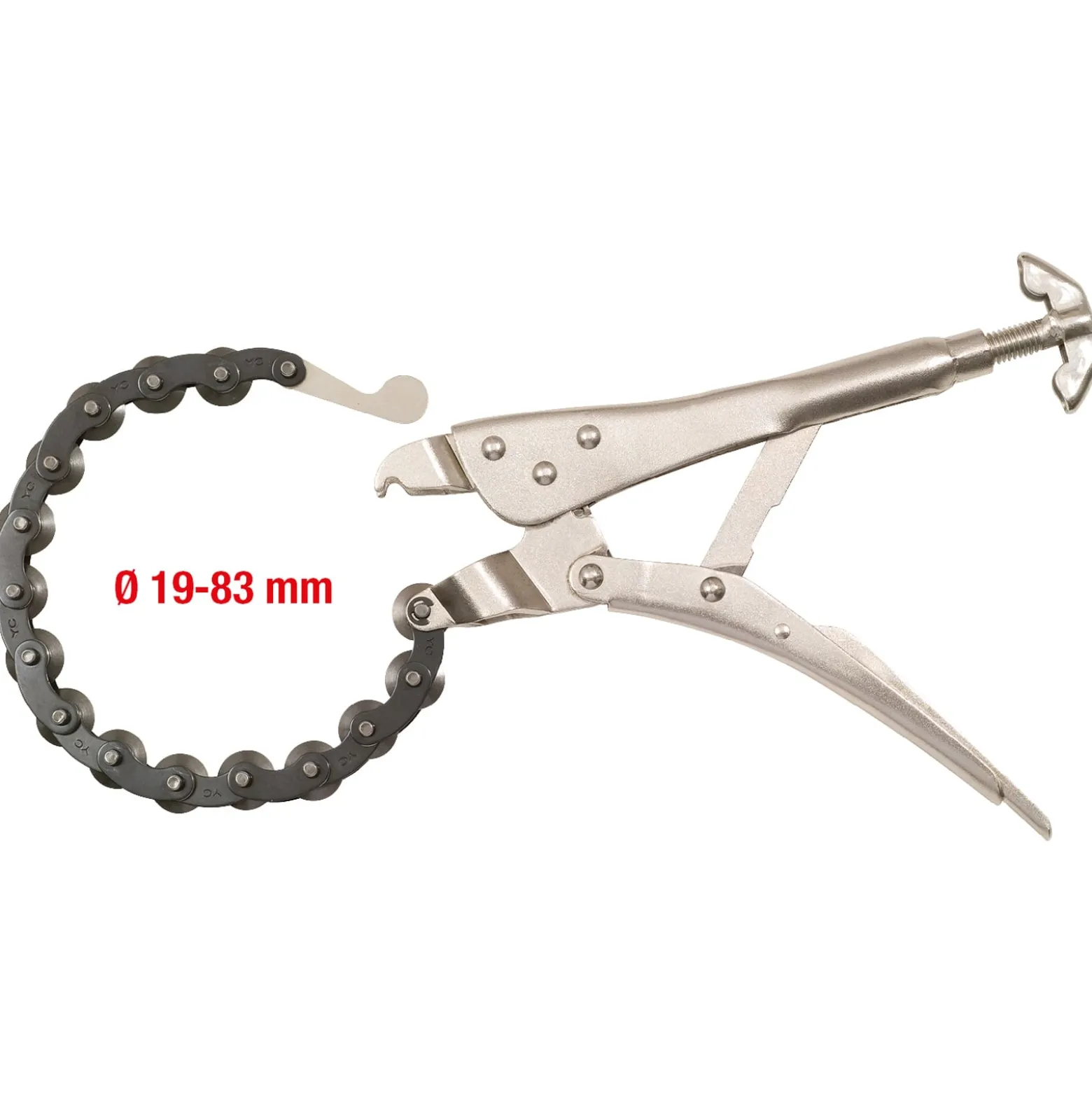 KS TOOLS Edelstahl-Grip-Kettenrohrabschneider Ø 19-83 mm - 150.1515