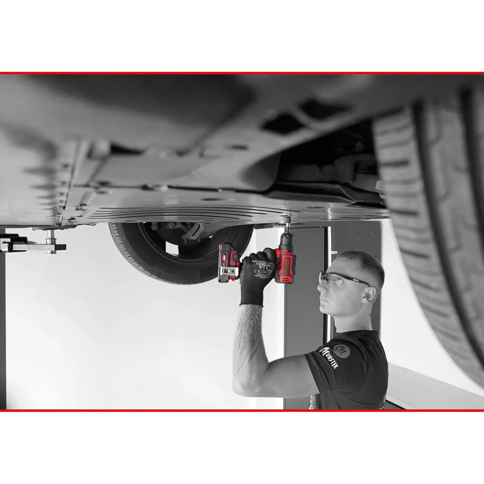 KS TOOLS eMONSTER Brushless-Akku-Bohr-Schrauber-Satz 4tlg. - 515.6400