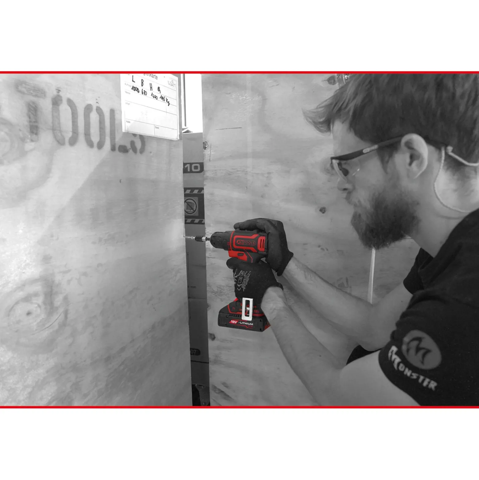 KS TOOLS eMONSTER Brushless-Akku-Bohr-Schrauber-Satz 4tlg. - 515.6400