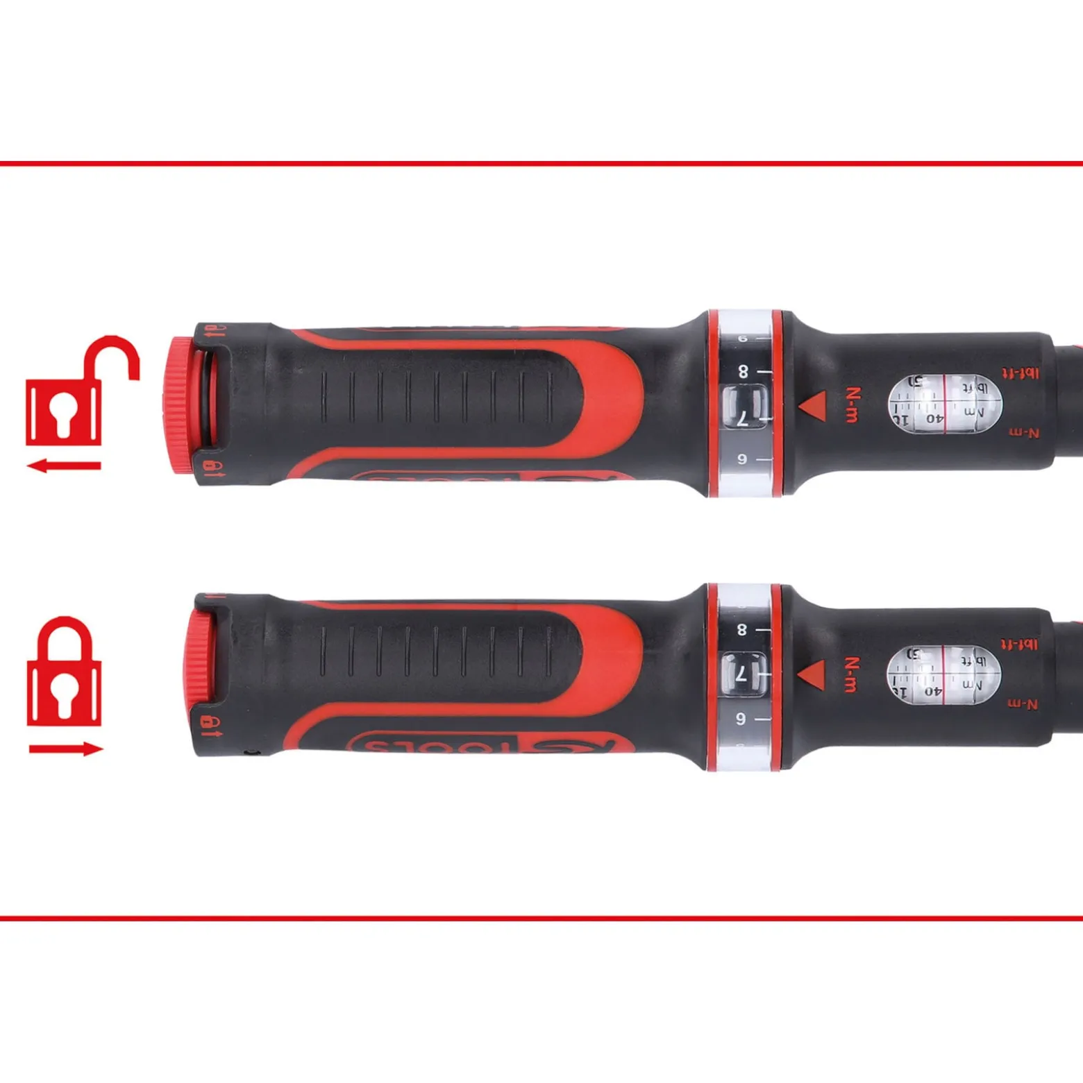 KS TOOLS 1/2" ERGOTORQUEprecision Ratschen-Drehmomentschlüssel 80 - 420 Nm - 516.1582