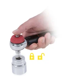 KS TOOLS 1/2" ERGOTORQUEprecision Drehmomentschlüssel 40 - 200 Nm mit Quick-Lock Drehknopf-Umsteck-Ratschenkopf - 516.6042