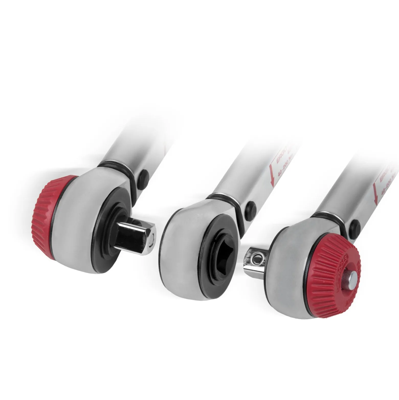 KS TOOLS 1/2" ERGOTORQUEprecision Drehmomentschlüssel 40 - 200 Nm mit Quick-Lock Drehknopf-Umsteck-Ratschenkopf - 516.6042
