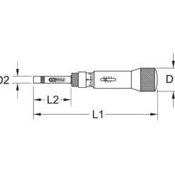 KS TOOLS 1/4" ESD Drehmomentschraubendreher Mikrometerskala 40 - 300 cNm - 516.3235