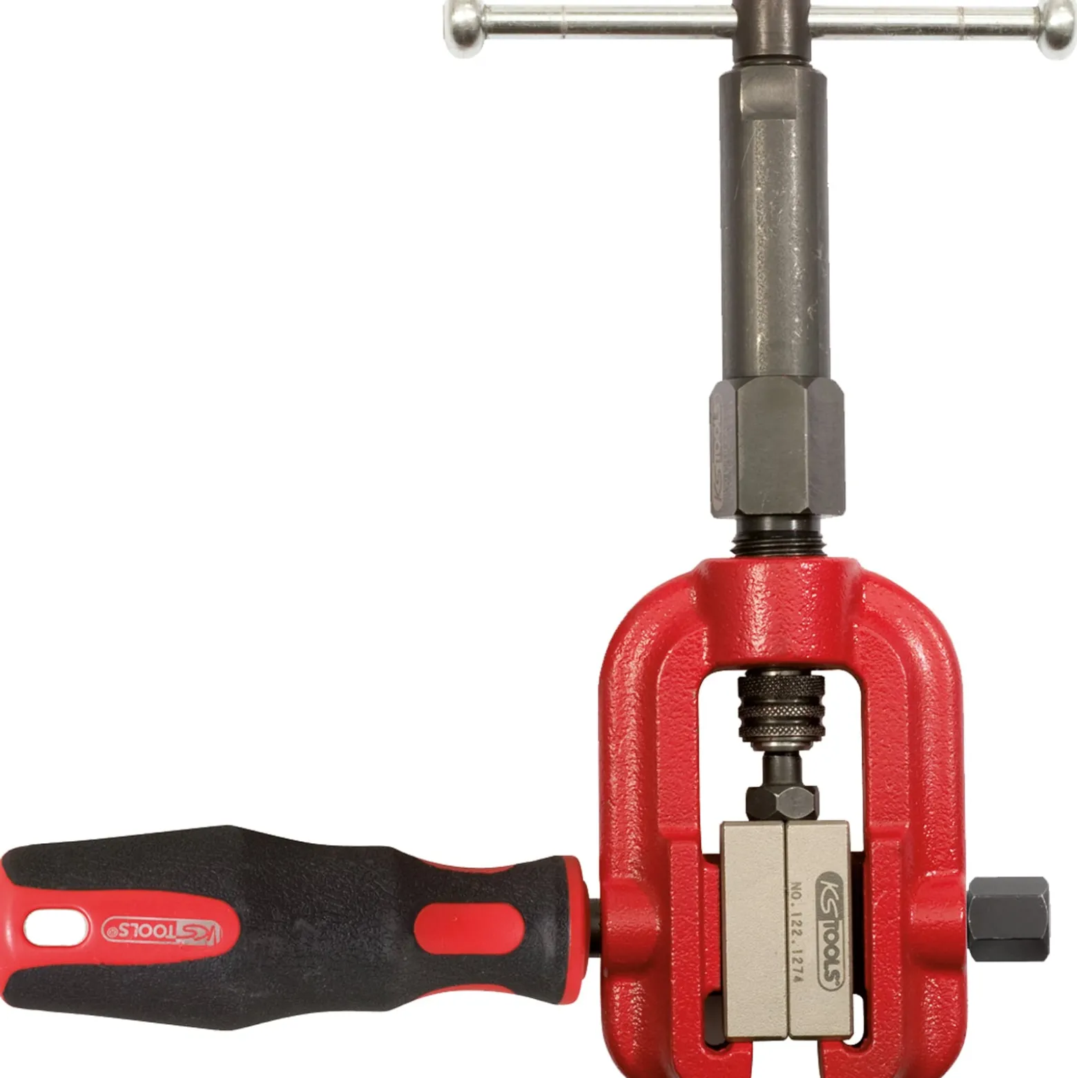 KS TOOLS Flarefix 1 Universal-Bremsleitungs-Bördelgerät-Satz mit Hydraulik-Spindel 16tlg. - 122.1290