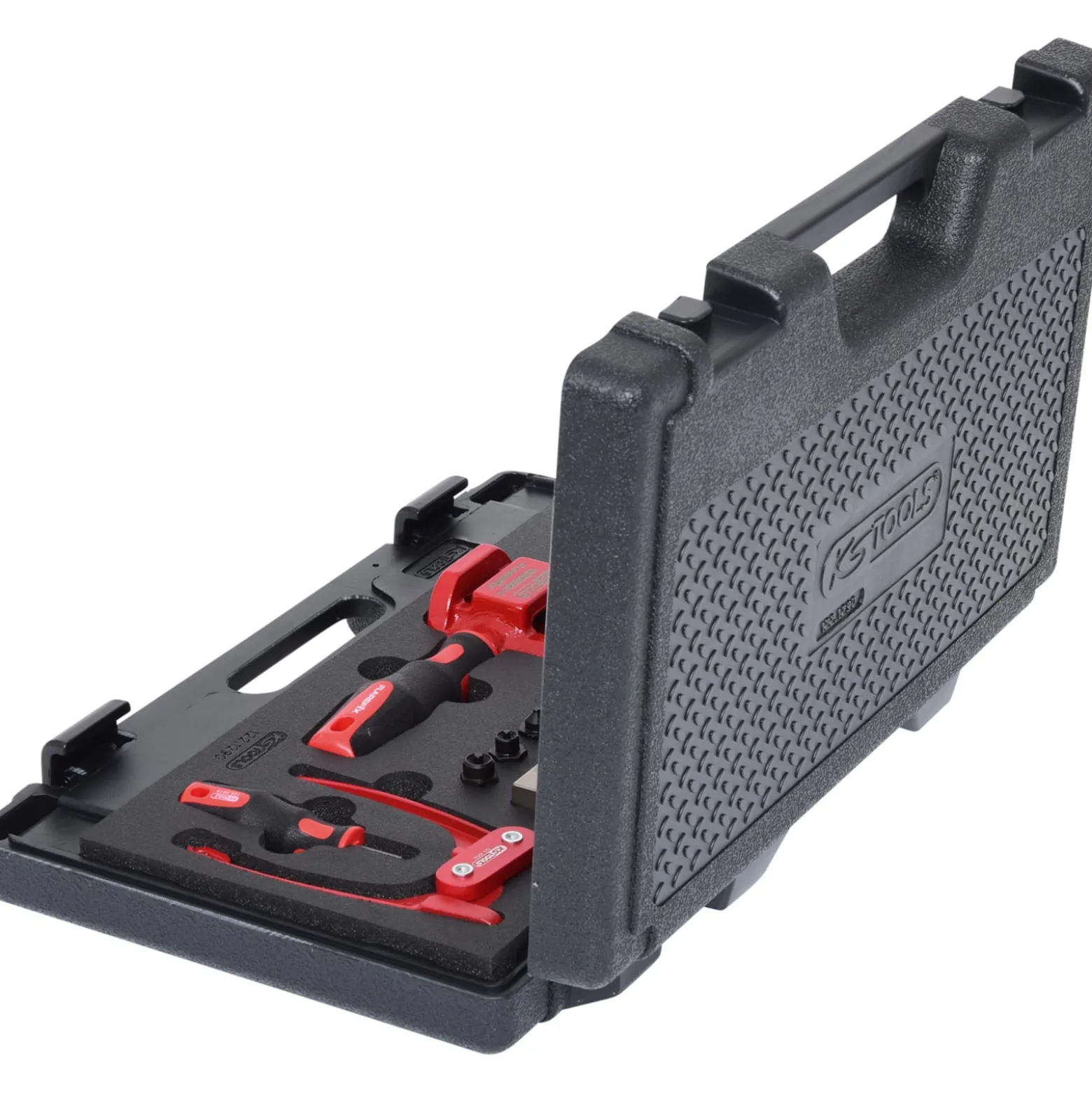 KS TOOLS Flarefix 1 Universal-Bremsleitungs-Bördelgerät-Satz mit Hydraulik-Spindel 16tlg. - 122.1290
