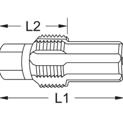 KS TOOLS Gewindeschneider mit Führungsbolzen für NOX-Sensoren M20 x 1,5 - 150.2544