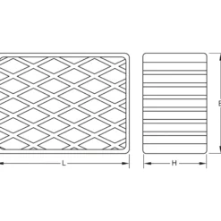KS TOOLS Gummiauflage 05 für Hebebühnen 160 x 120 x 80 mm- 160.0480