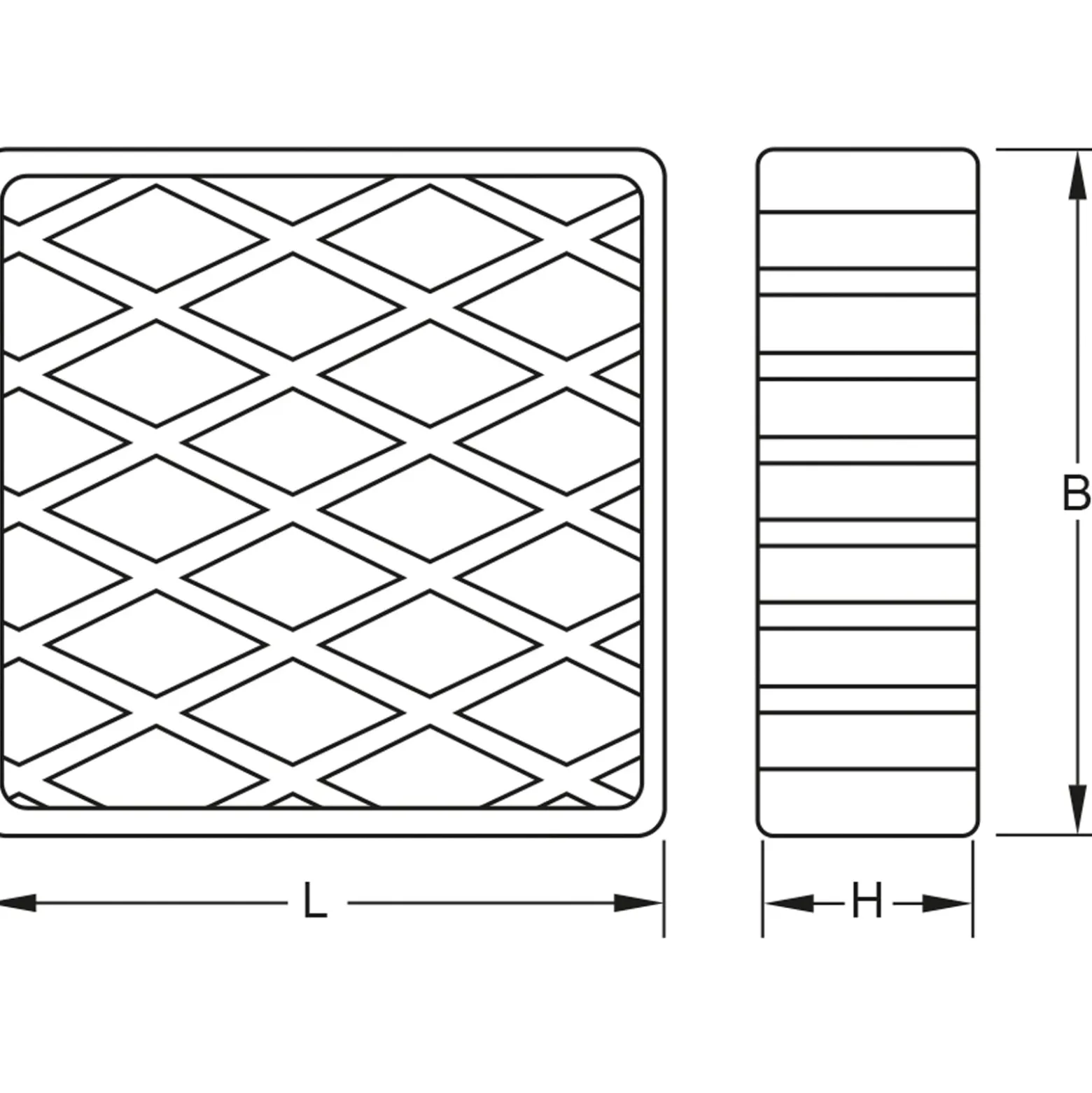 KS TOOLS Gummiauflage 08 für Hebebühnen 116,5 x 116,5 x 36,5 mm- 160.0483