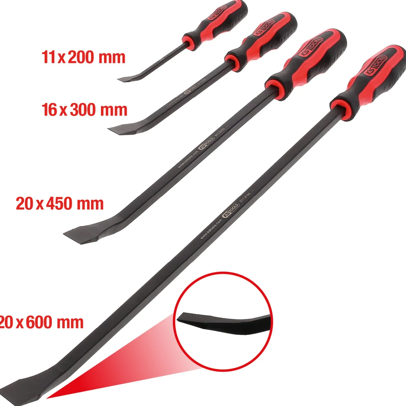 KS TOOLS Hebeleisen-Satz 4tlg. - 911.8100