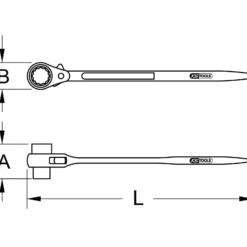 KS TOOLS 4 in 1 Gerüstbauschlüssel 19 x 22 mm - 522.2219